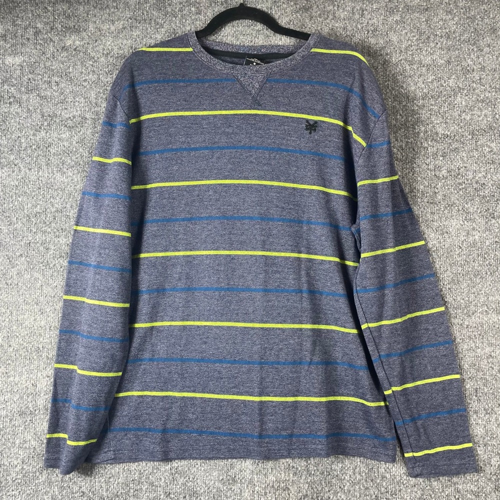 VTG Zoo York Sweatshirt Mens XL Blue Striped Y2K Skater Long Sleeve Crew Neck